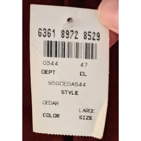 Vintage Alfani Shirt Mens L Cedar Red Microfiber Button Down Long Sleeve Casual - Picture 5 of 7